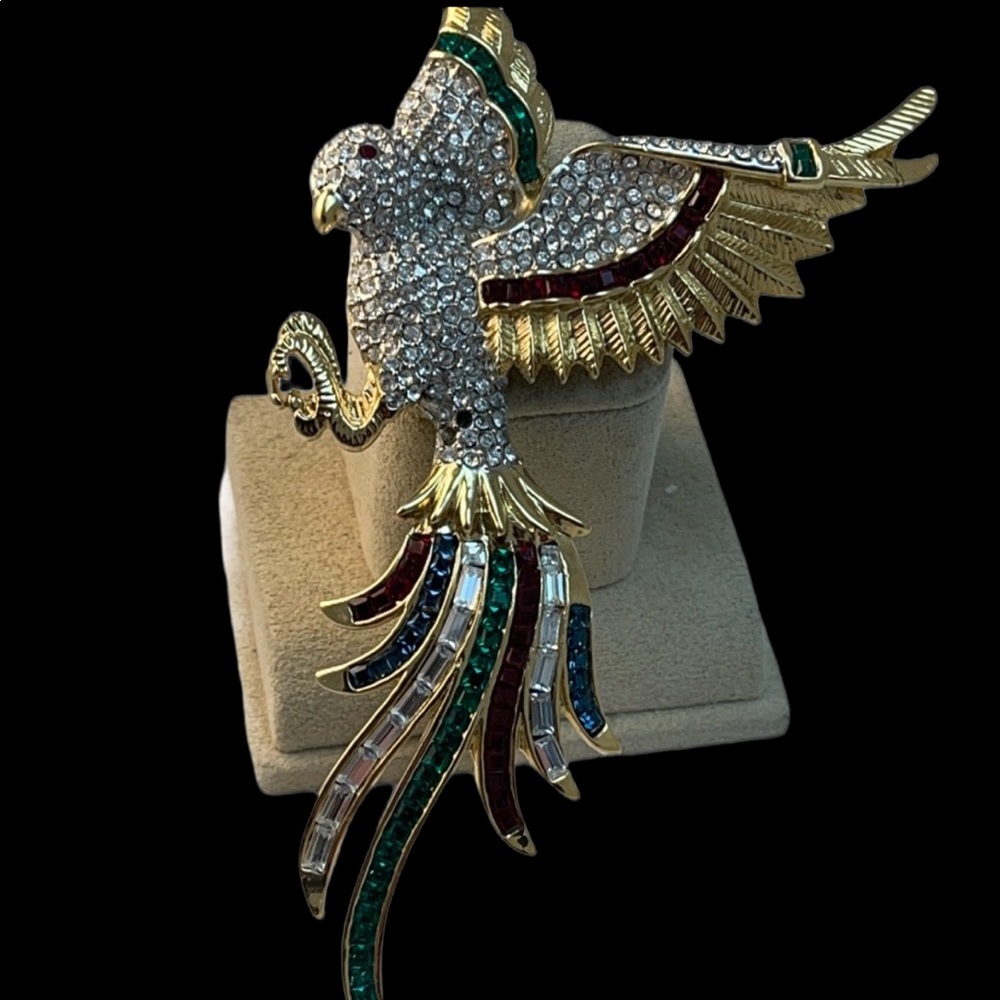Lovely colorful crystal rhinestone  birds of paradise brooch rhinstones Dorlan - Picture 11 of 13
